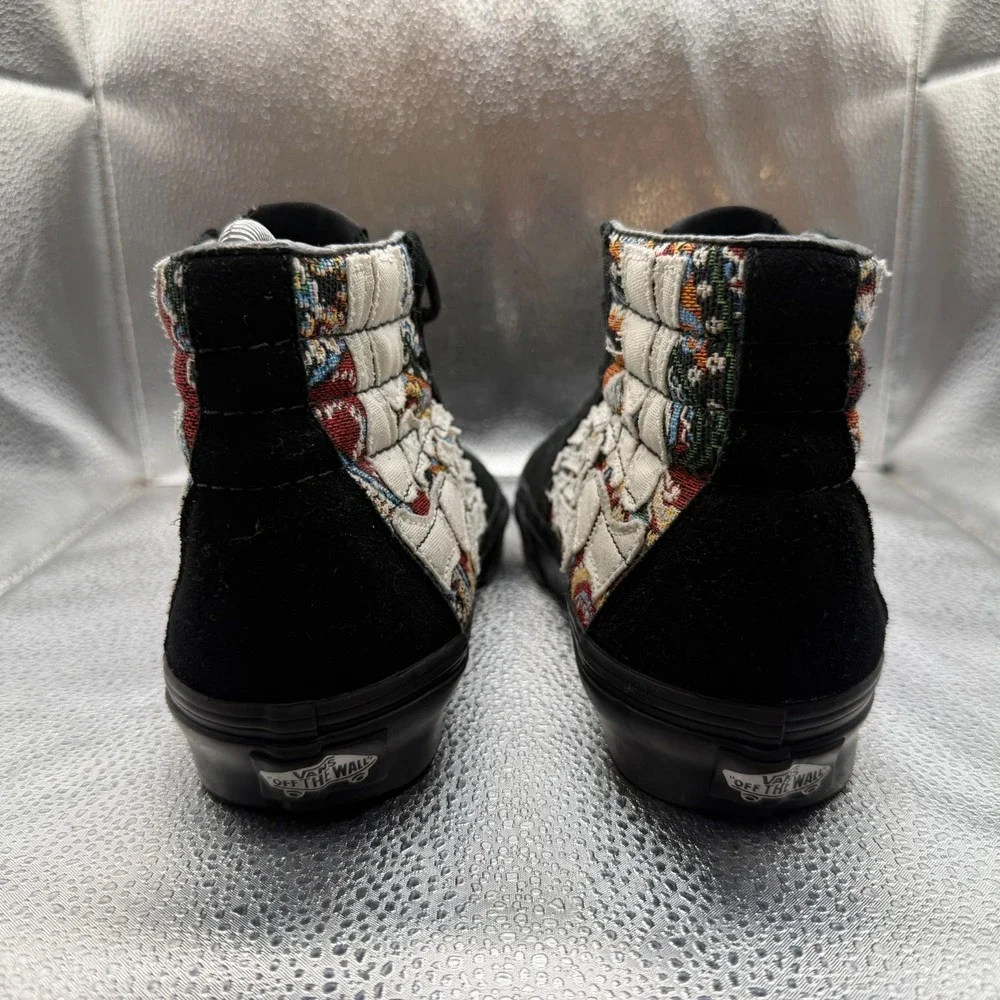 Size M5/W6.5 VANS Sk8-Hi Black White Unisex Comfort Lace Up Athletic‎ Sneakers